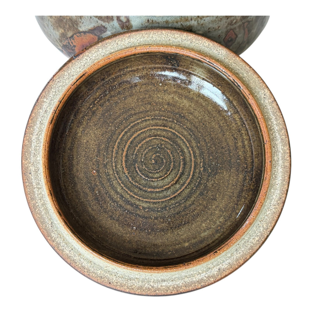 Vintage Plum Tree Pottery Covered Serving Bowl Tureen (Signed, John Glick)