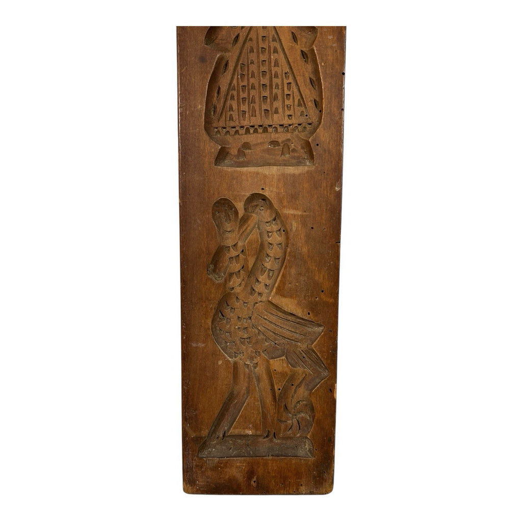Antique Springerle Speculaas Double Side Ginger Bread Folk Art Cookie Stamp Mold