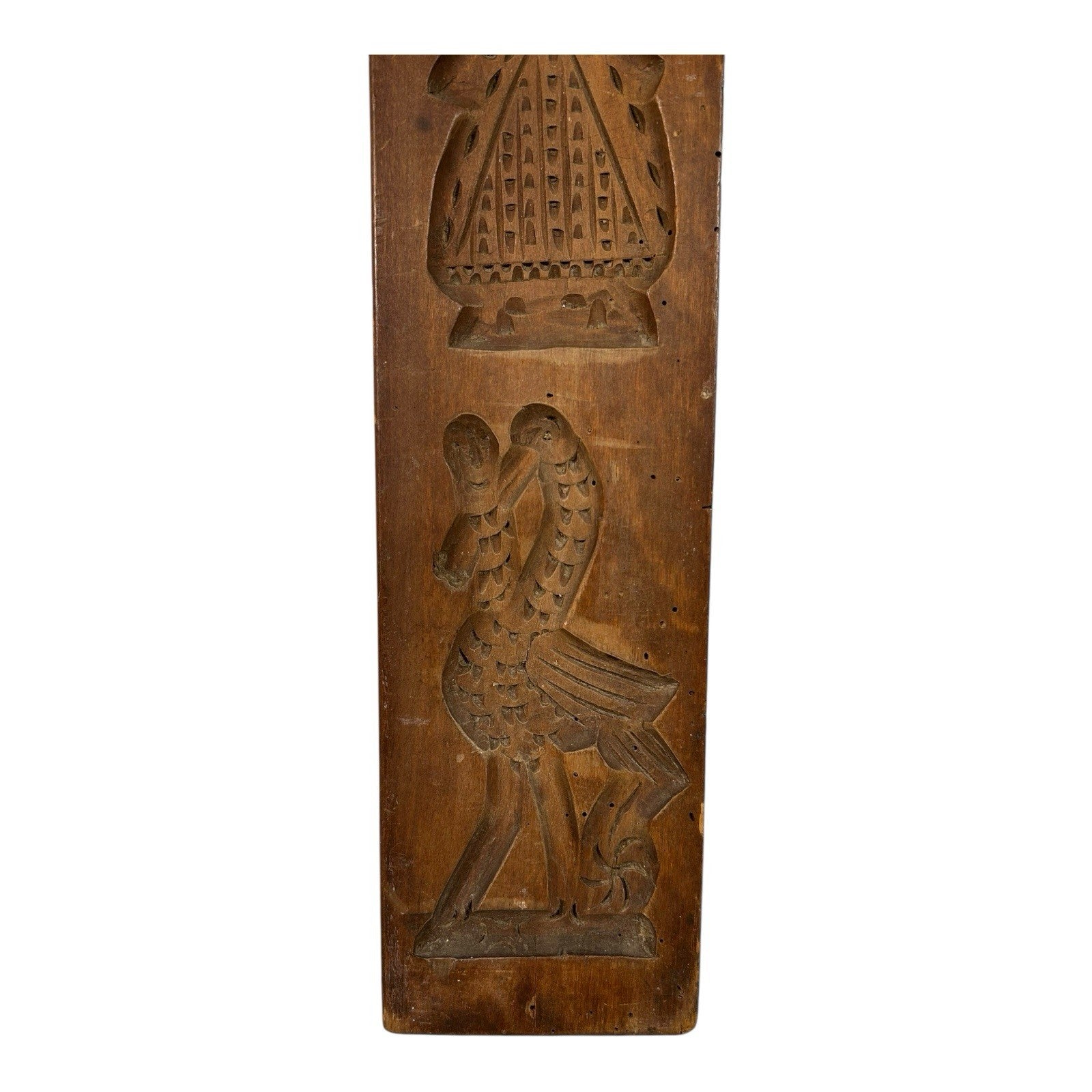 Antique Springerle Speculaas Double Side Ginger Bread Folk Art Cookie Stamp Mold