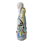 Antique Chinese Famille Rose Porcelain Figure of Shou Xing - God of Longevity