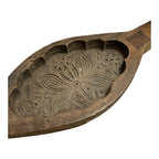 Antique Primitive Folk Art Treen Wood Maple Sugar Candy Mold or Butter Print