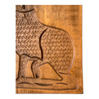 Vintage Folk Art Wooden Cat Cookie Mold Wall Hanging
