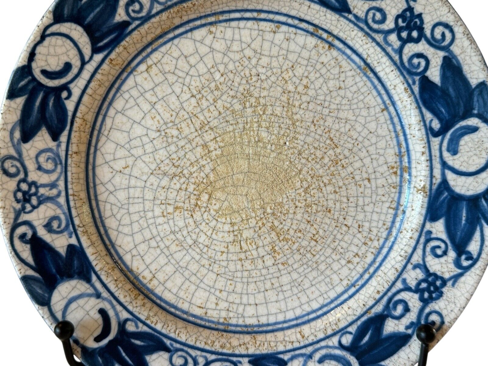 Antique Dedham Stoneware Pottery Horse Chestnut Plate