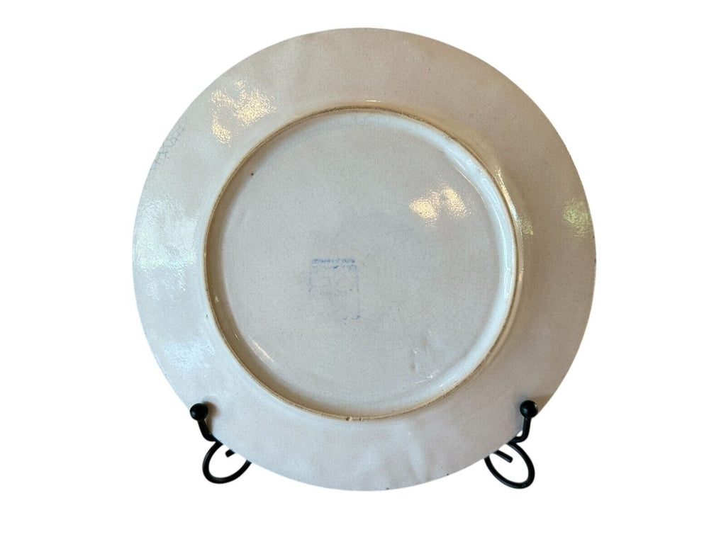 Antique Dedham Stoneware Pottery Horse Chestnut Plate