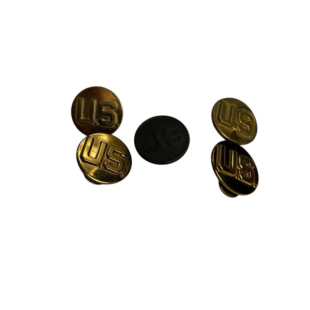 Vintage Authentic Set of 5 WW2 US Collar Pins