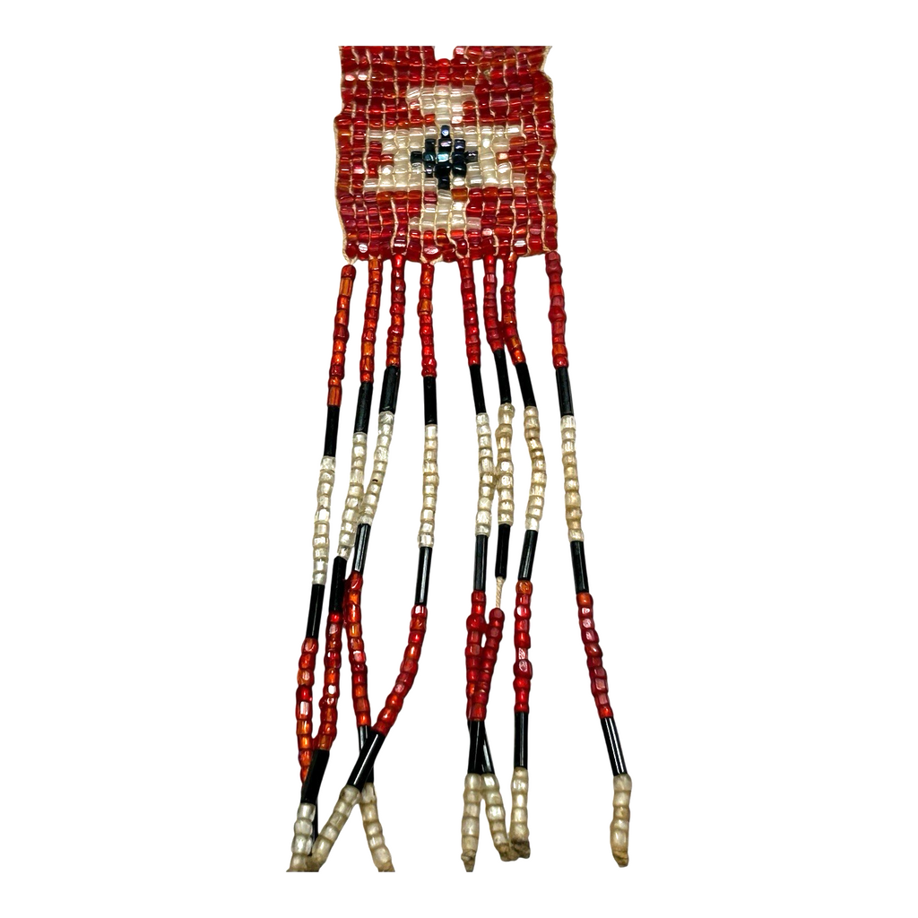 Antique Native American Cermonial Beaded Sash Necklace