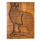 Vintage Folk Art Wooden Cat Cookie Mold Wall Hanging