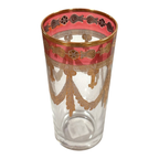 Vintage Italian Hollywood Regency Gilt Highball Glass - Martha Stewart Prop
