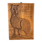 Vintage Folk Art Wooden Cat Cookie Mold Wall Hanging