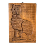 Vintage Folk Art Wooden Cat Cookie Mold Wall Hanging