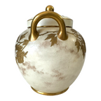 Antique Wedgwood Gold Floral Potpourri Jar with Pierced Lid
