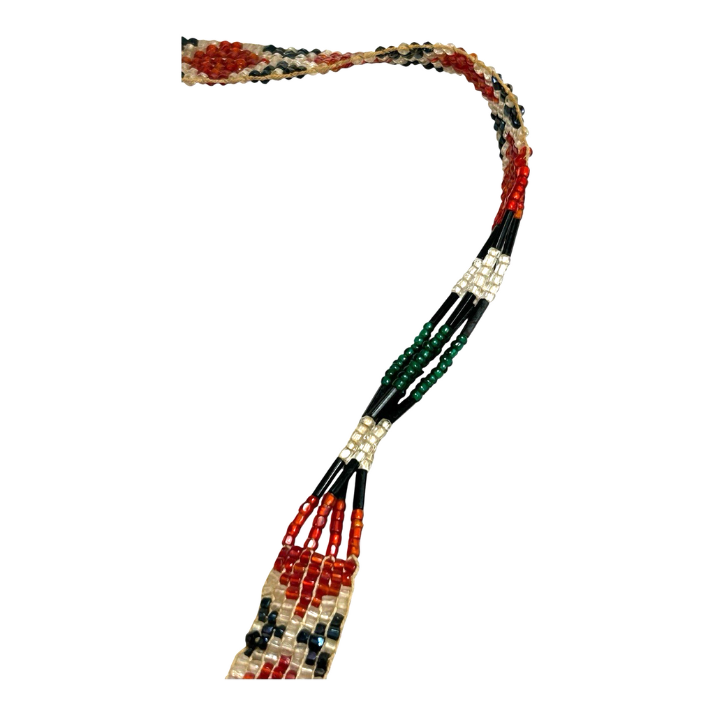 Antique Native American Cermonial Beaded Sash Necklace