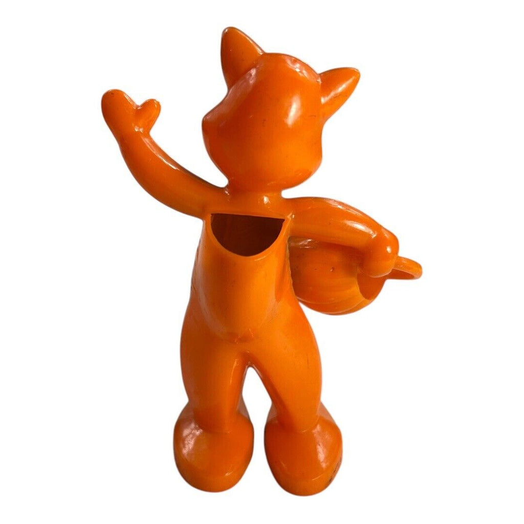 Vintage Rosbro Dancing Cat with Green Black Shirt Candy Container Toy