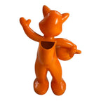 Vintage Rosbro Dancing Cat with Green Black Shirt Candy Container Toy