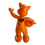 Vintage Rosbro Dancing Cat with Green Black Shirt Candy Container Toy