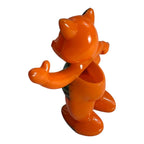 Vintage Rosbro Dancing Cat with Green Black Shirt Candy Container Toy