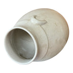 Antique White Glazed Stoneware Water Cooler Crock Jug with Lid