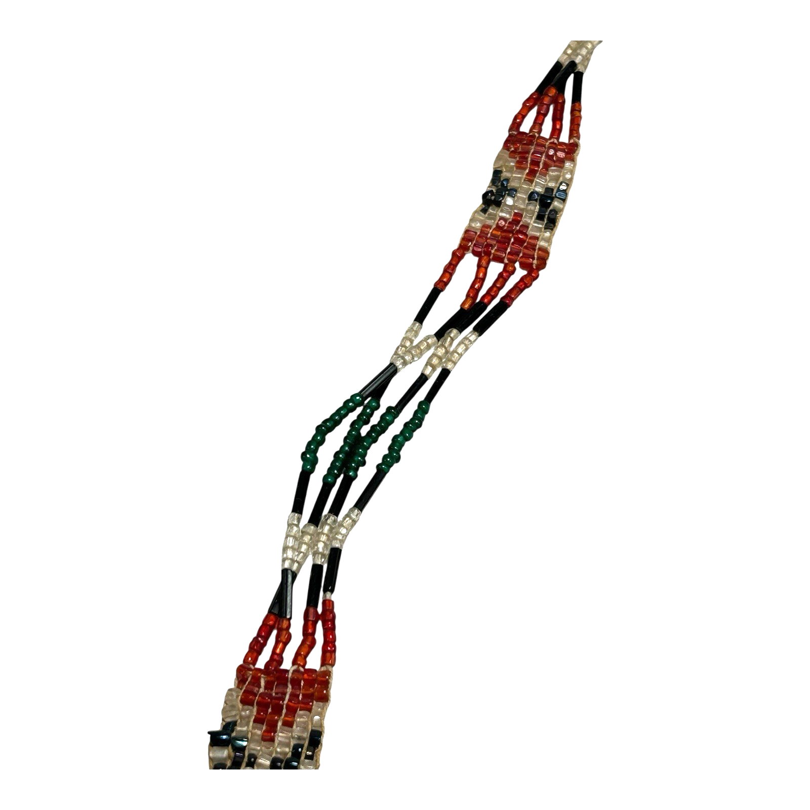 Antique Native American Cermonial Beaded Sash Necklace