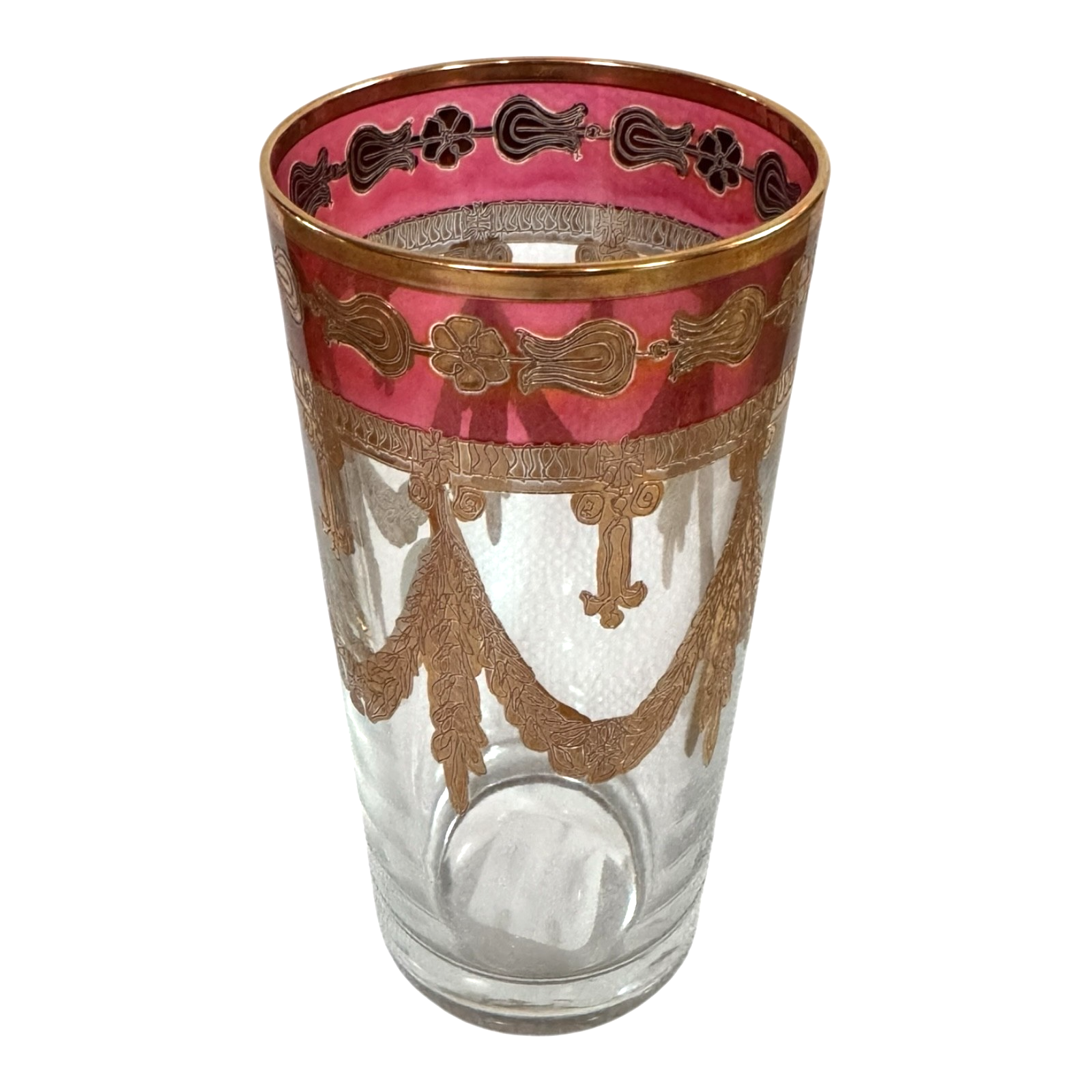 Vintage Italian Hollywood Regency Gilt Highball Glass - Martha Stewart Prop