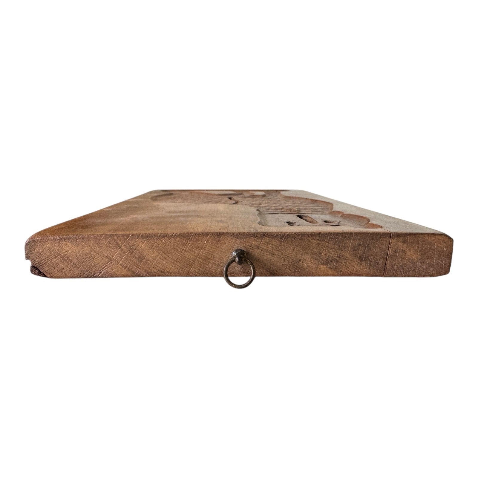 Vintage Folk Art Wooden Cat Cookie Mold Wall Hanging