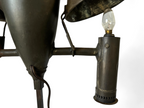 Antique Industrial Student Desk Lamp Double Shade Central Font Metal Lamp