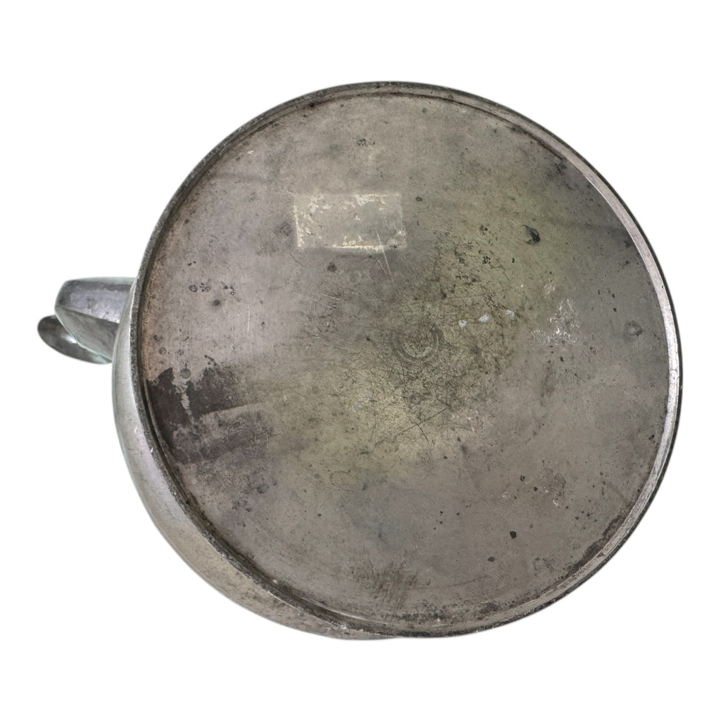 Antique Primitive Pewter Coffee Pot with Lid - Farmhouse Decor