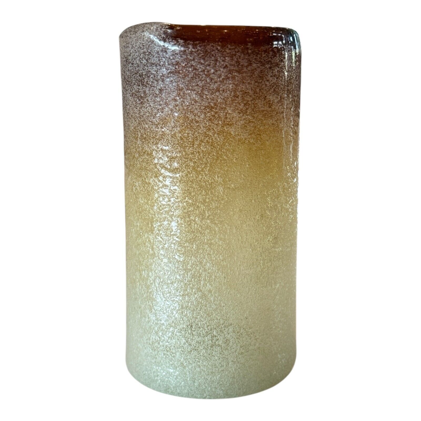Vintage Murano Pulegoso Seafoam Amber Cordial Glasses & Tumblers - 6 Piece Set