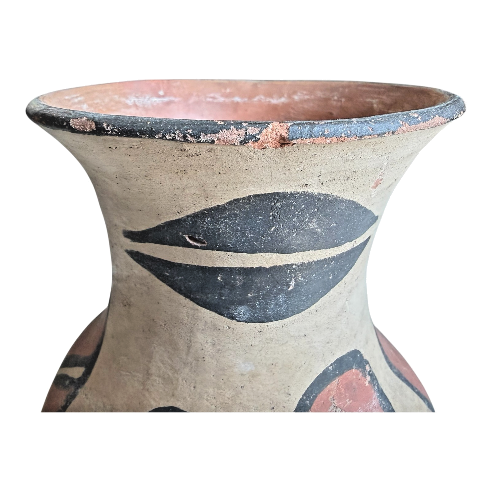 Vintage Santo Domingo Pueblo Native American Floral Pottery Vase
