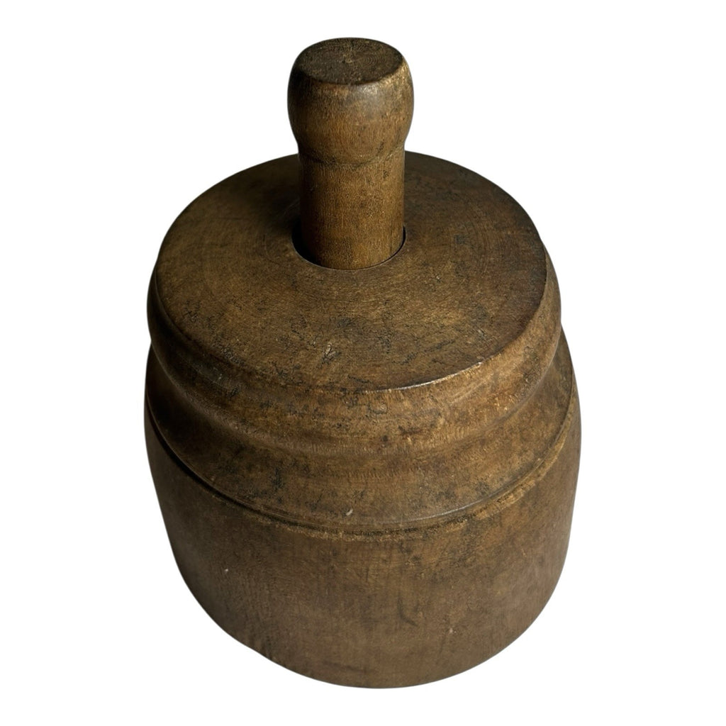 Antique Wooden Hand Carved Bell Shaped Butter Mold