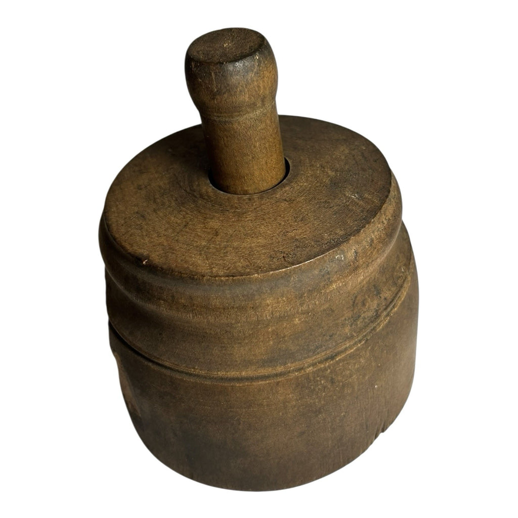 Antique Wooden Hand Carved Bell Shaped Butter Mold