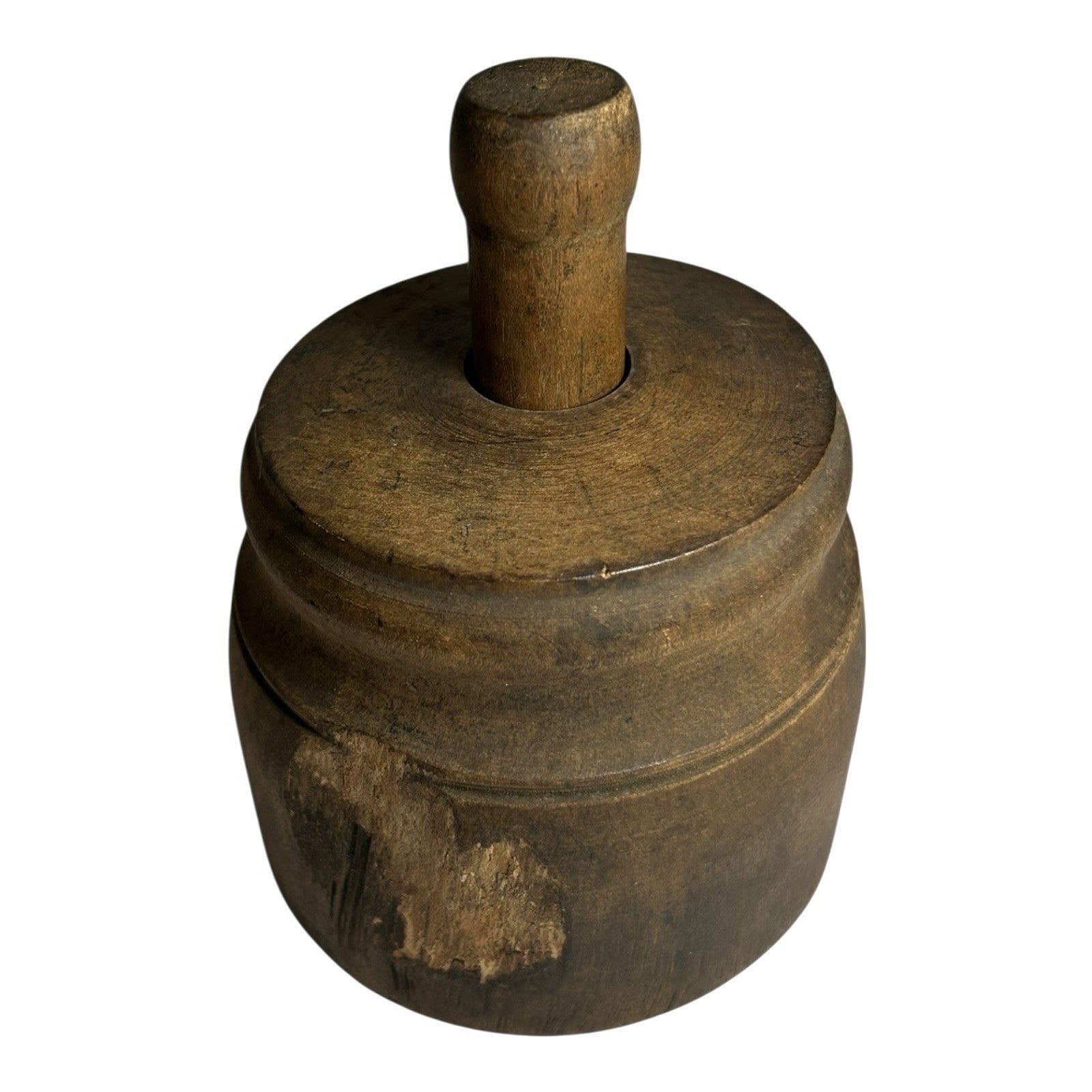 Antique Wooden Hand Carved Bell Shaped Butter Mold