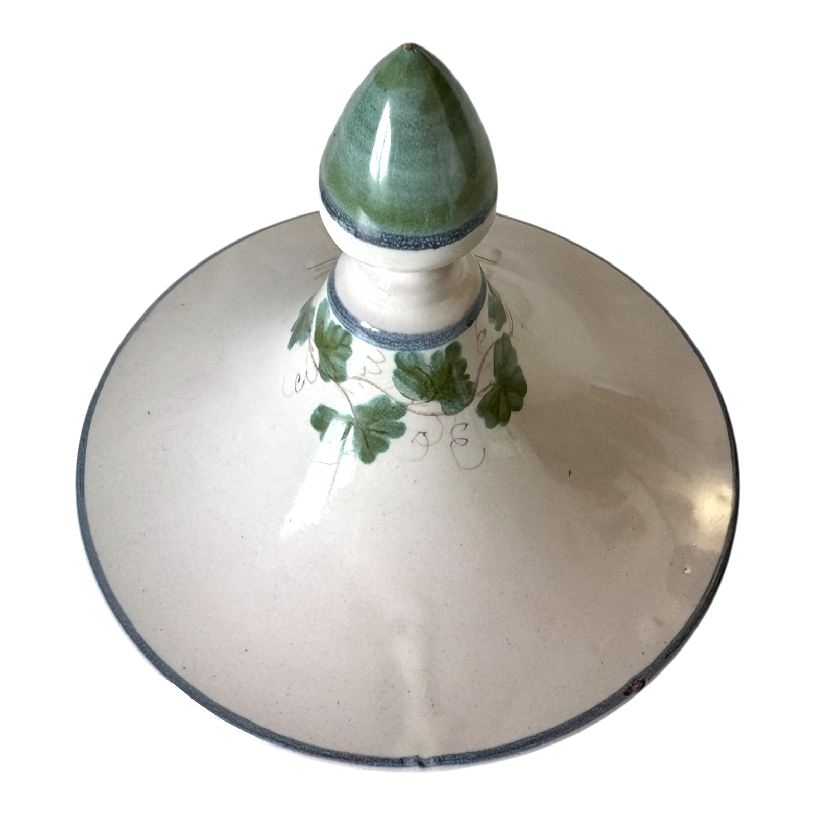 Antique Italian Majolica Apothecary Urn Jar with Lid - Pharmacy Drug Jar