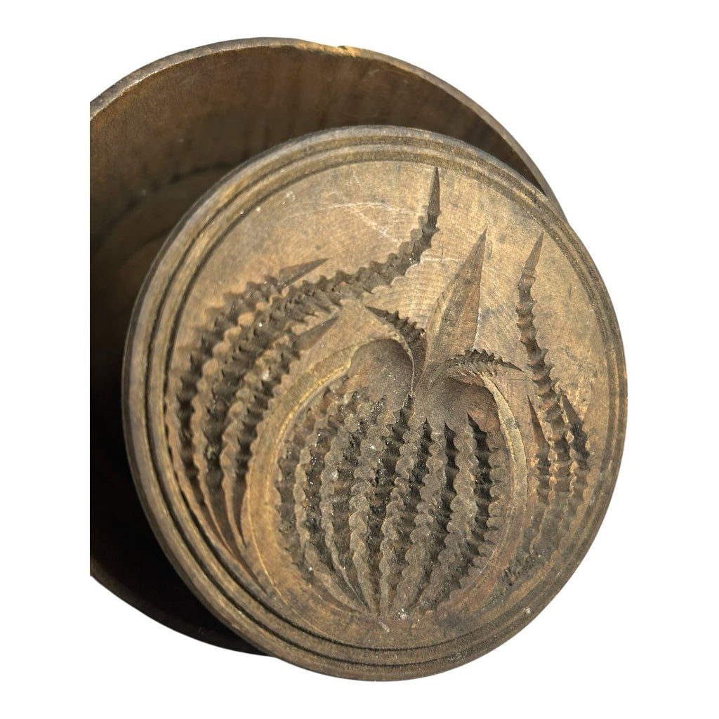 Antique Wooden Hand Carved Bell Shaped Butter Mold