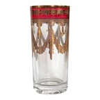 Vintage Italian Hollywood Regency Gilt Highball Glass - Martha Stewart Prop