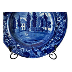 Antique Historical Staffordshire Blue White Transferware Plate – Hoboken NJ