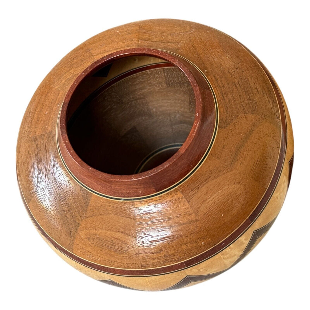 Vintage Southwestern Wood Turned Vase or Bowl (Signed, Kevin Neelley)