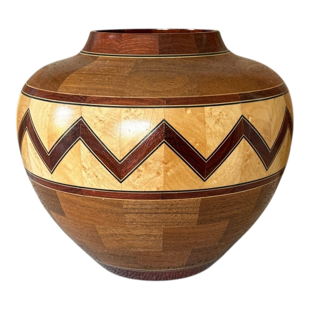 Vintage Southwestern Wood Turned Vase or Bowl (Signed, Kevin Neelley)