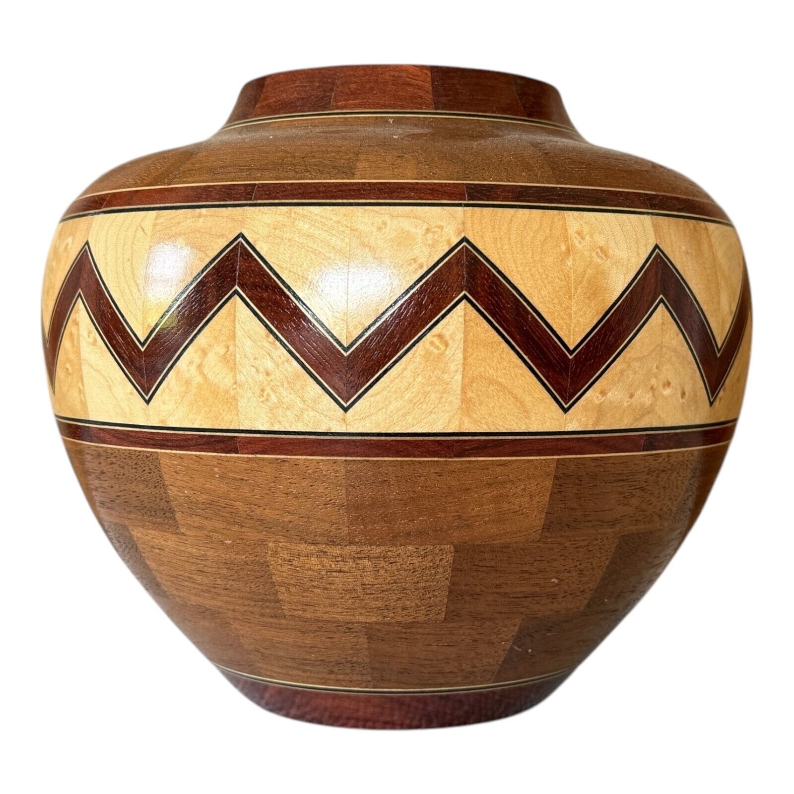 Vintage Southwestern Wood Turned Vase or Bowl (Signed, Kevin Neelley)