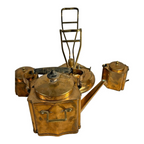 Antique Jos Heinrichs New York Pure Bronze Sterling Silver Tea Kettle Set