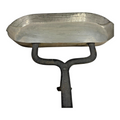Antique French Copper Hearth Dripping Pan Skimmer with Wrought Iron Handle