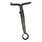 Antique French Copper Hearth Dripping Pan Skimmer with Wrought Iron Handle