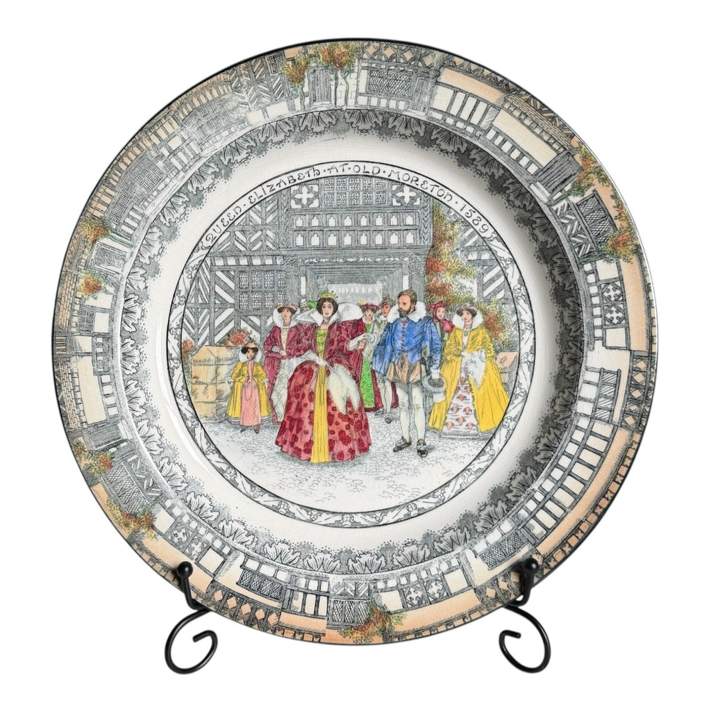 Antique English Transferware Royal Doulton Old Moreton Tudor Plate, 12”