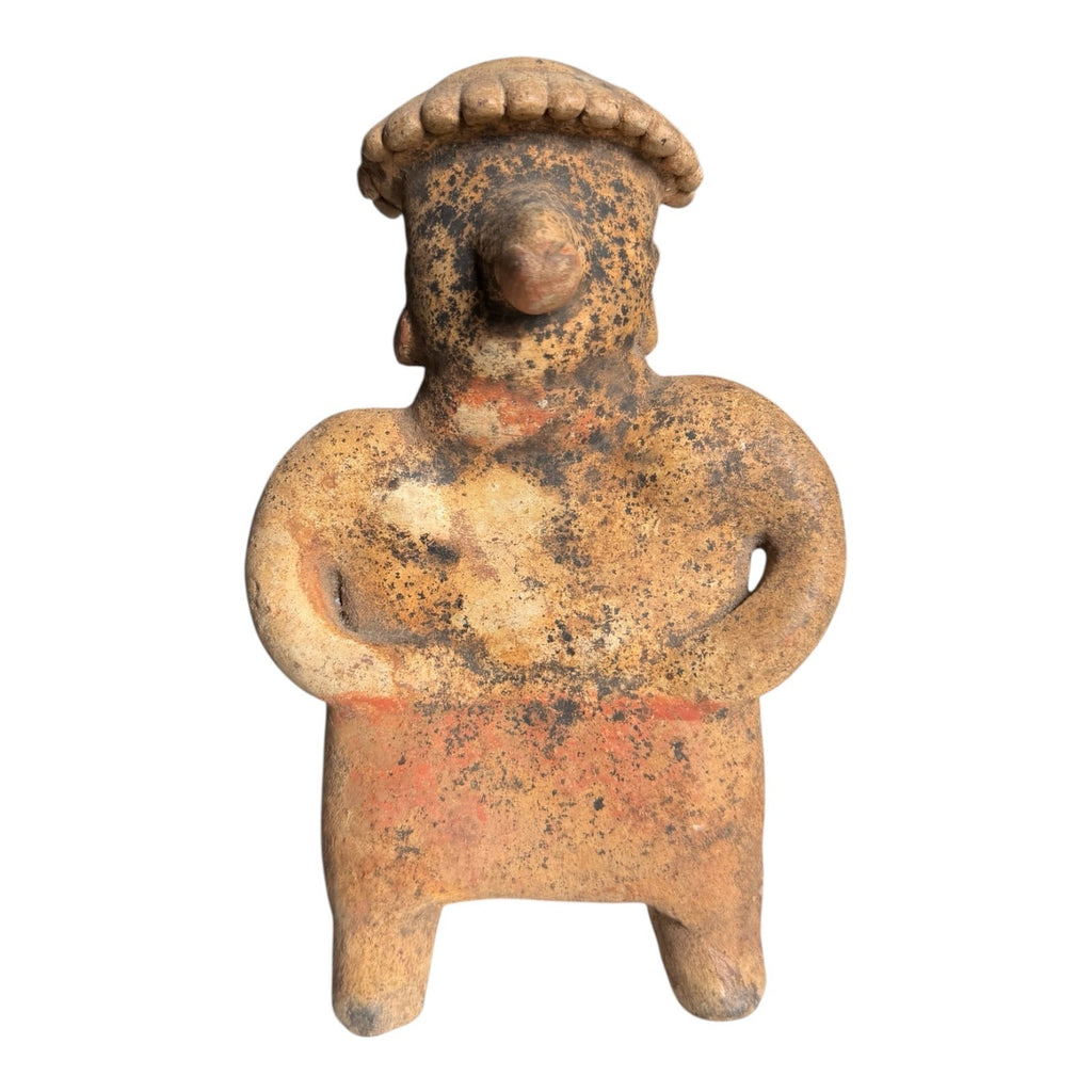 Antique West Mexican Pre-Columbian Nayarit Standing Female Figure