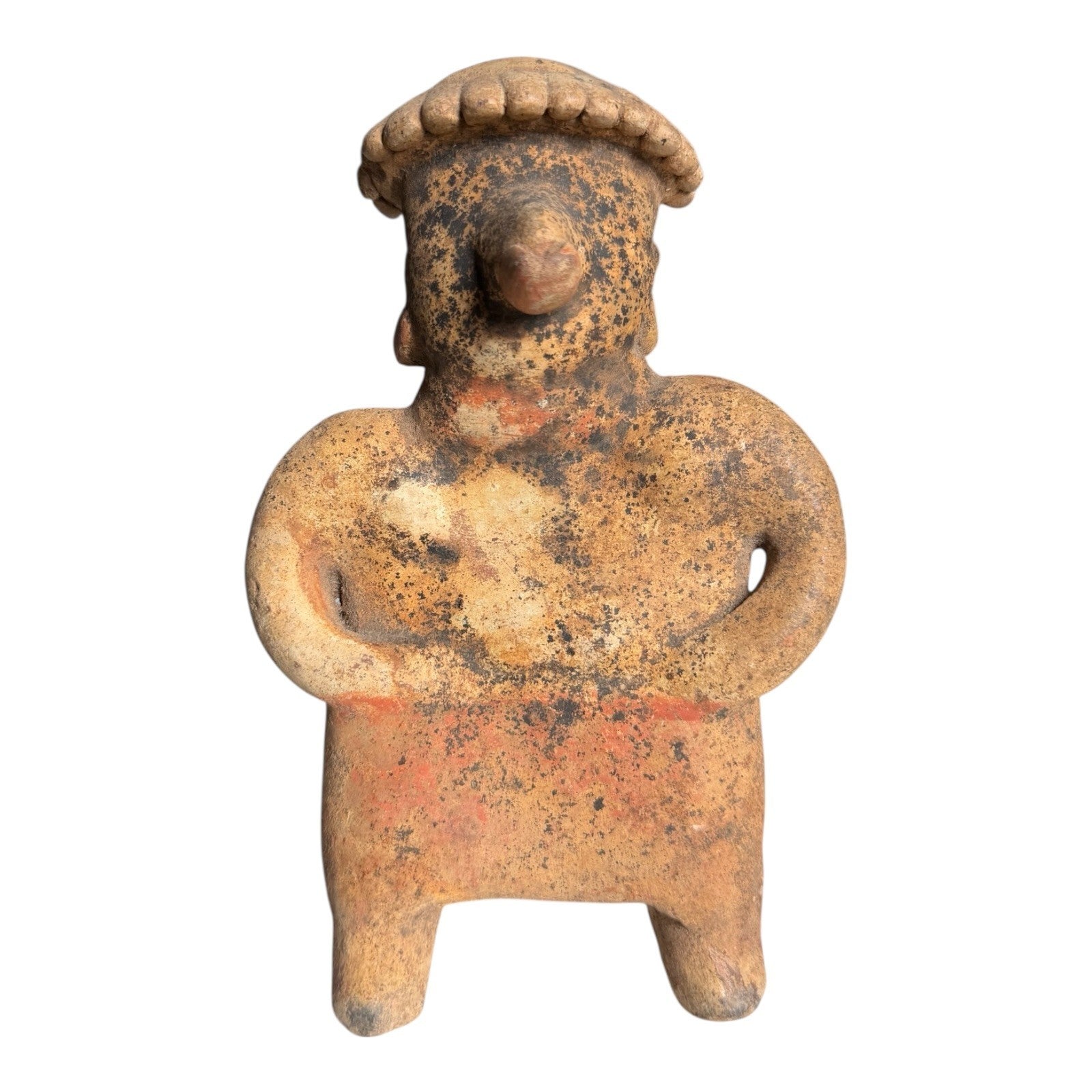 Antique West Mexican Pre-Columbian Nayarit Standing Female Figure