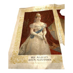 Antique Coronation Silk of King Edward VII and Queen Alexandria 1901