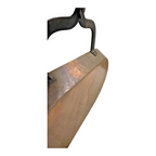 Antique French Copper Hearth Dripping Pan Skimmer with Wrought Iron Handle