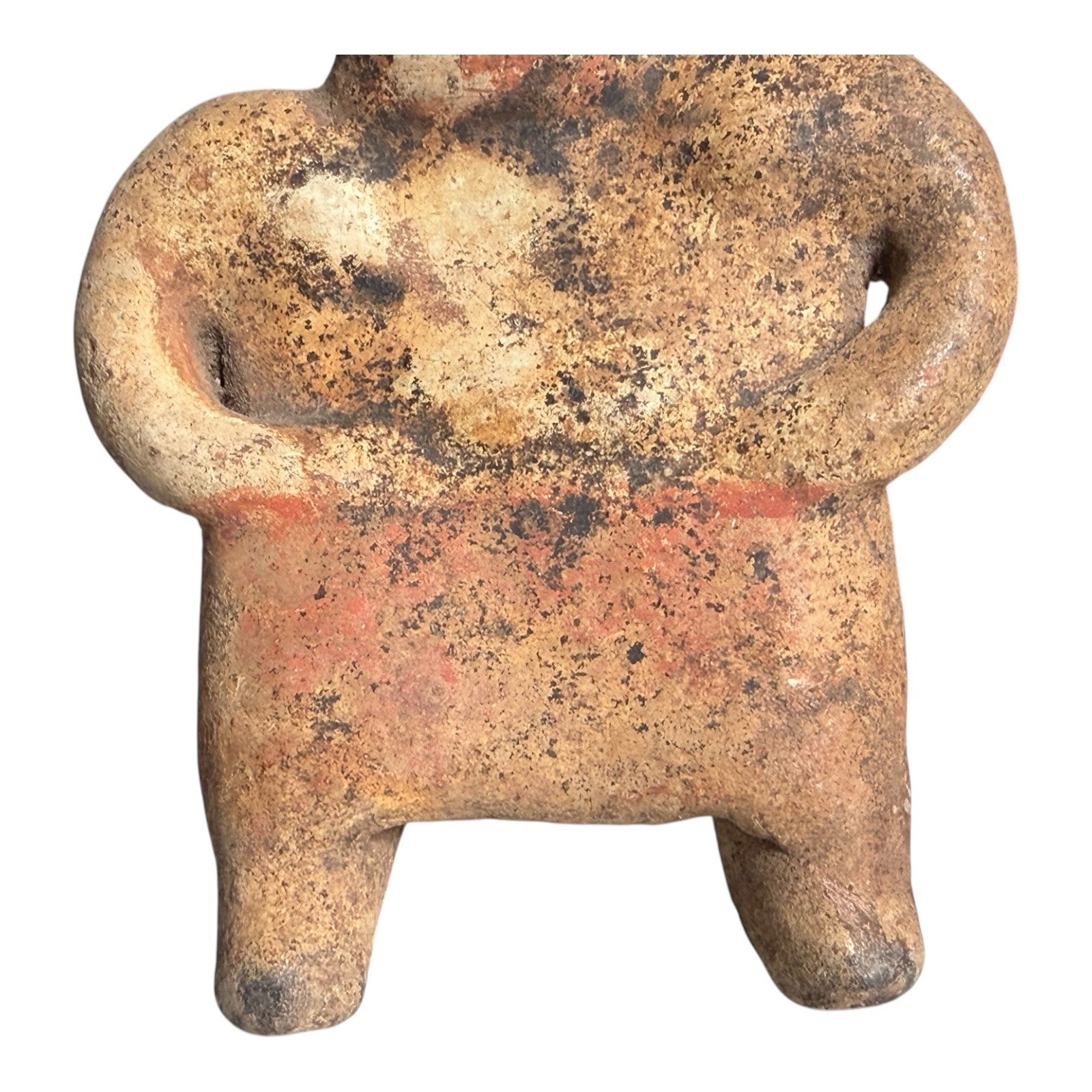 Antique West Mexican Pre-Columbian Nayarit Standing Female Figure