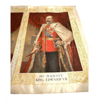 Antique Coronation Silk of King Edward VII and Queen Alexandria 1901