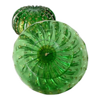 Vintage Murano Green and Gold Art Glass Lidded Box - Attr to Barovier & Toso