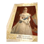 Antique Coronation Silk of King Edward VII and Queen Alexandria 1901